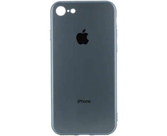 TPU+Glass чехол GLOSSY Logo Full camera для Apple iPhone 7 / 8 / SE (2020) (4.7") Зеленый