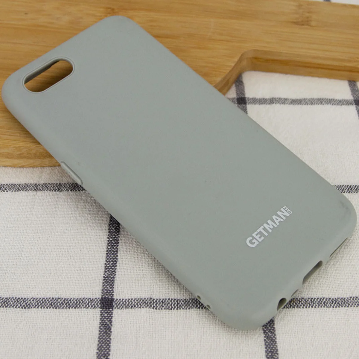 Чохол Silicone Case GETMAN for Magnet для Apple iPhone 7/8 / SE (2020) (4.7 ") Сірий / Mist Blue
