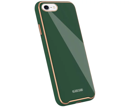 TPU+Glass чехол Venezia для Apple iPhone 7 / 8 / SE (2020) (4.7") Зеленый / Dark Green