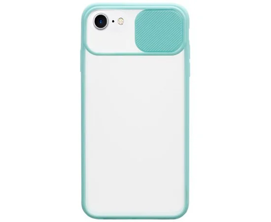 Чехол Camshield mate TPU со шторкой для камеры для Apple iPhone 7 / 8 / SE (2020) (4.7) Бирюзовый