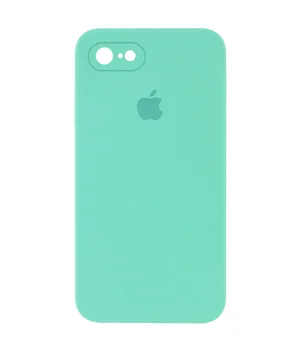 Чохол Silicone Case Square Full Camera Protective (AA) Apple iPhone 7 / 8 / SE (2020) (4.7") Бірюзовий / Turquoise