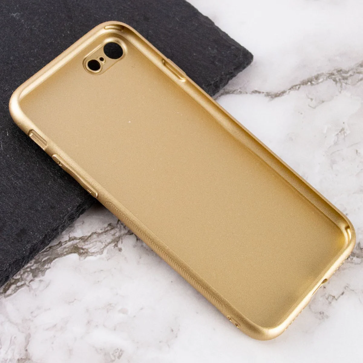 TPU+Glass чехол Matte Candy Full camera для Apple iPhone 7 / 8 / SE (2020) (4.7") Золотой