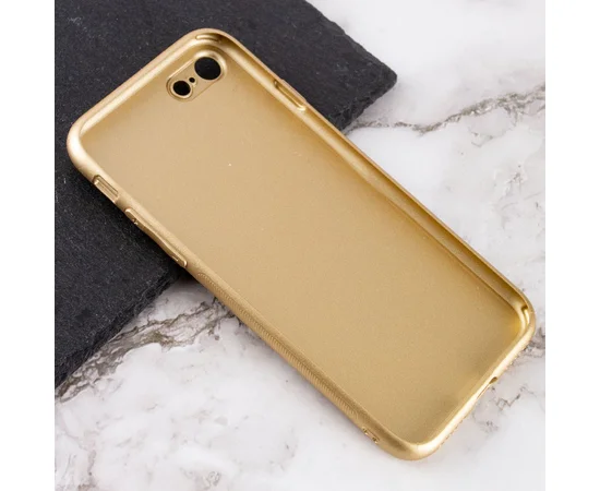 TPU+Glass чехол Matte Candy Full camera для Apple iPhone 7 / 8 / SE (2020) (4.7") Золотой