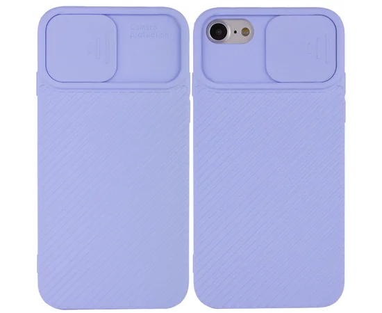 Чохол Camshield Square TPU зі шторкою для камери для Apple iPhone 7/8 / SE (2020) (4.7 ") Блакитний
