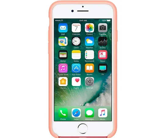 Чехол Silicone case (A) для Apple iPhone 7 / 8 (4.7") Розовый / Flamingo