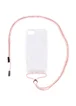 Чехол TPU Crossbody Transparent для Apple iPhone 7 / 8 / SE (2020)(4.7") Пудровый