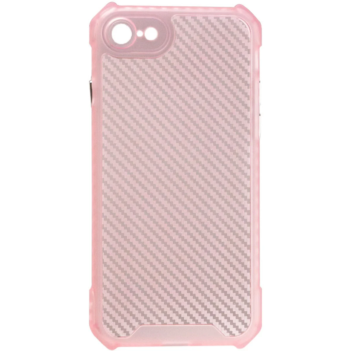 Чохол TPU Ease Carbon для Apple iPhone 7 / 8 / SE (2020) (4.7") Рожевий / Прозорий