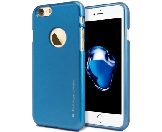 TPU чехол Mercury iJelly Metal series для Apple iPhone 7 / 8 (4.7") Синий