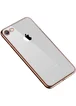 Прозрачный силиконовый чехол с глянцевой окантовкой Full Camera для Apple iPhone 7/8/SE(2020) (4.7") Золотой