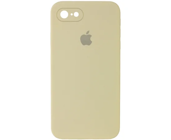 Чехол Silicone Case Square Full Camera Protective (AA) для Apple iPhone 7 / 8 / SE (2020) (4.7") Желтый / Mellow Yellow