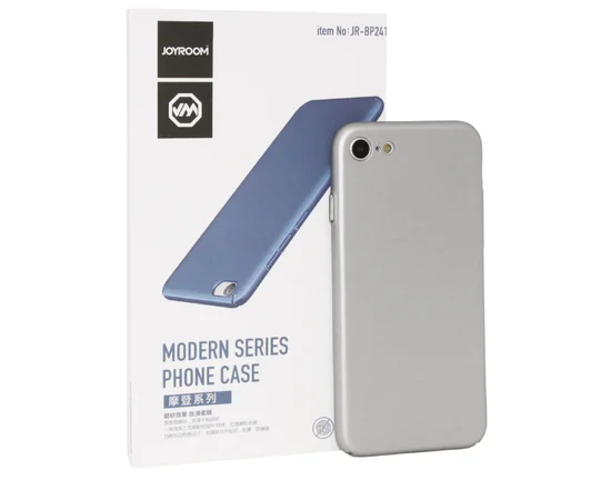 Пластиковая накладка soft-touch с защитой торцов Joyroom для Apple iPhone 7 / 8 (4.7") Серебряный