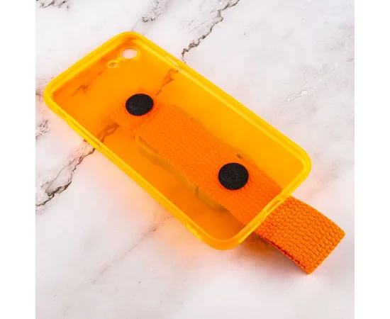 Чехол Handfree с цветным ремешком для Apple iPhone 7 / 8 / SE (2020) (4.7") Оранжевый