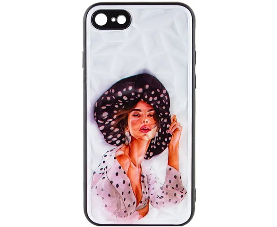 TPU+PC чехол Prisma Ladies для Apple iPhone 7 / 8 / SE (2020) (4.7") Girl in a hat