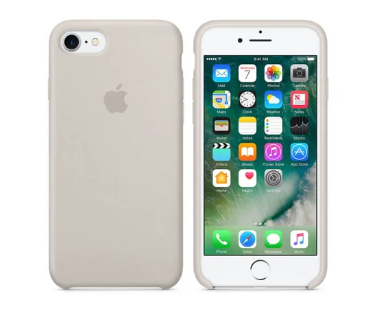 Чехол Silicone case (A) для Apple iPhone 7 / 8 (4.7") Серый / Stone