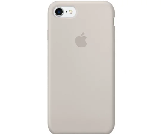 Чехол Silicone case (A) (с закрытым низом) для Apple iPhone 7 / 8 (4.7") Серый / Stone
