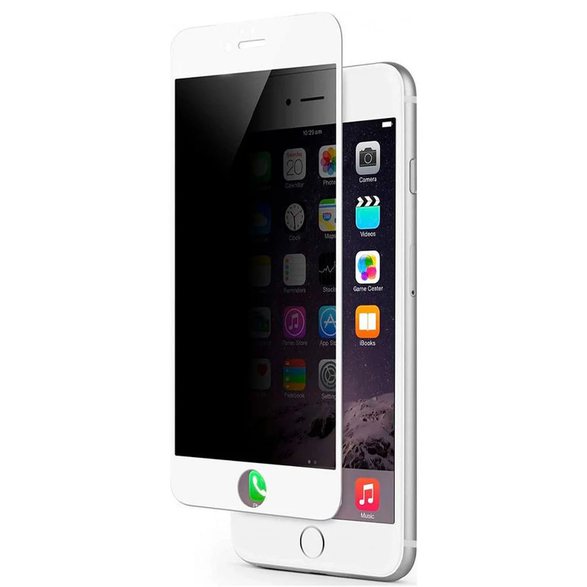 Захисне скло Privacy 5D Matte (full glue) для Apple iPhone 7/8 / SE (2020) (4.7 ") Білий