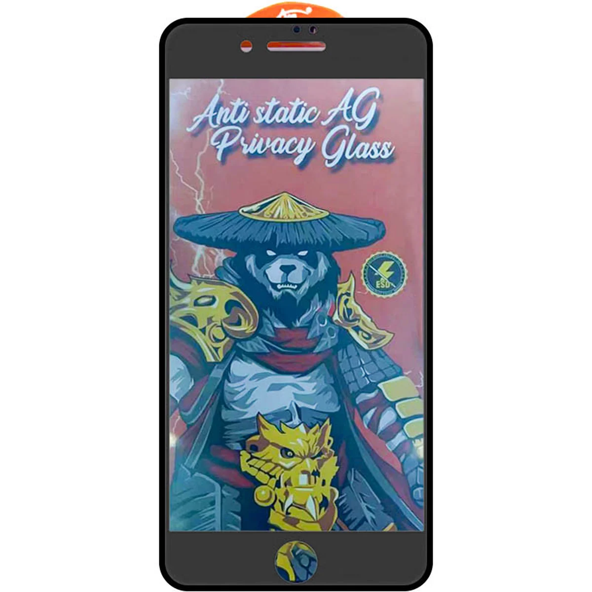 Защитное стекло Privacy 5D Matte Anti-Static (тех.пак) для Apple iPhone 7 / 8 / SE (2020) (4.7") Черный