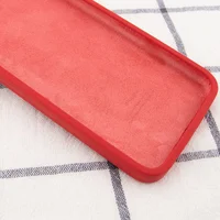 Чохол Silicone Case Square Full Camera Protective (AA) для Apple iPhone 7/8 / SE (2020) (4.7 ") Червоний / Camellia