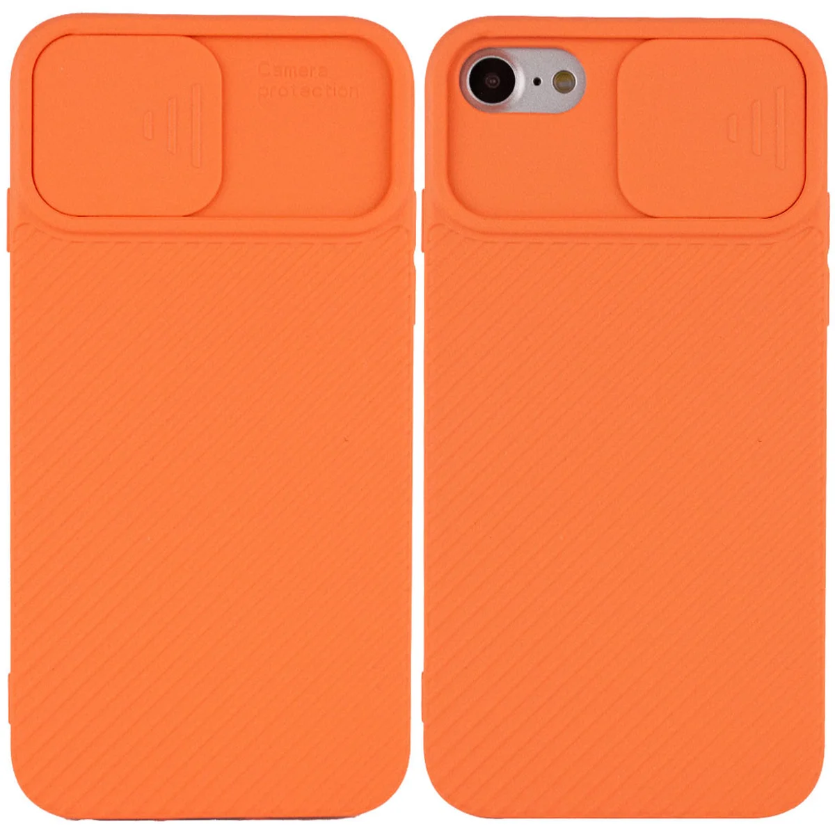 Чехол Camshield Square TPU со шторкой для камеры для Apple iPhone 7 / 8 / SE (2020) (4.7") Оранжевый