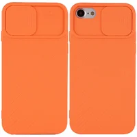 Чехол Camshield Square TPU со шторкой для камеры для Apple iPhone 7 / 8 / SE (2020) (4.7") Оранжевый