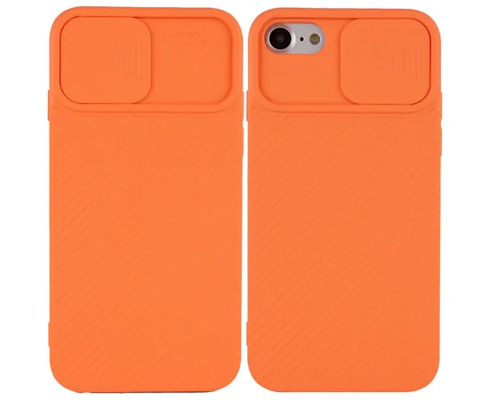 Чехол Camshield Square TPU со шторкой для камеры для Apple iPhone 7 / 8 / SE (2020) (4.7") Оранжевый