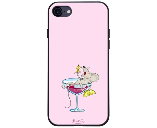 TPU+PC чехол ForFun для Apple iPhone 7 / 8 (4.7") Мышь в бокале