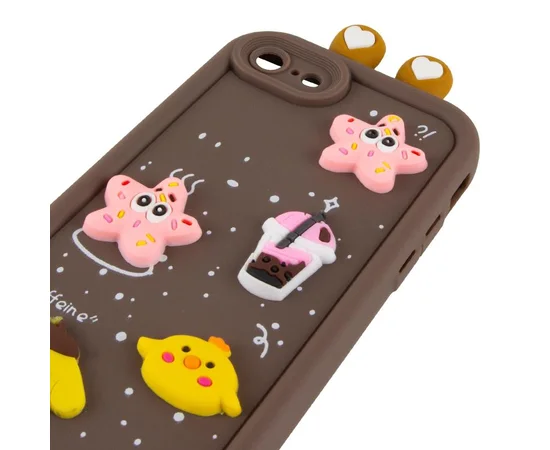 Чехол TPU Toys Case with Ears для Apple iPhone 7 / 8 / SE (2020) / SE (2022) (4.7") Brown