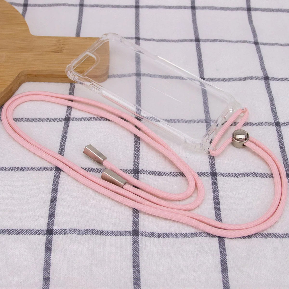 Чохол TPU Crossbody Transparent для Apple iPhone 7/8 / SE (2020) (4.7 ") пудровим