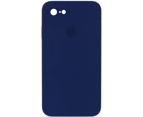 Чехол Silicone Case Square Full Camera Protective (AA) для Apple iPhone 7 / 8 / SE (2020) (4.7") Темно-синий / Midnight blue