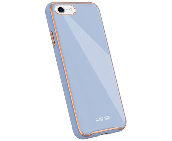 TPU+Glass чехол Venezia для Apple iPhone 7 / 8 / SE (2020) (4.7") Сиреневый / Dasheen