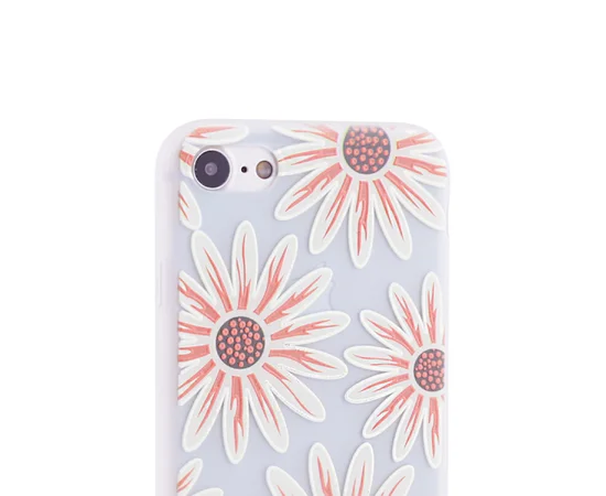 TPU чехол матовый soft touch color для Apple iPhone 7 / 8 (4.7") Крупные Ромашки