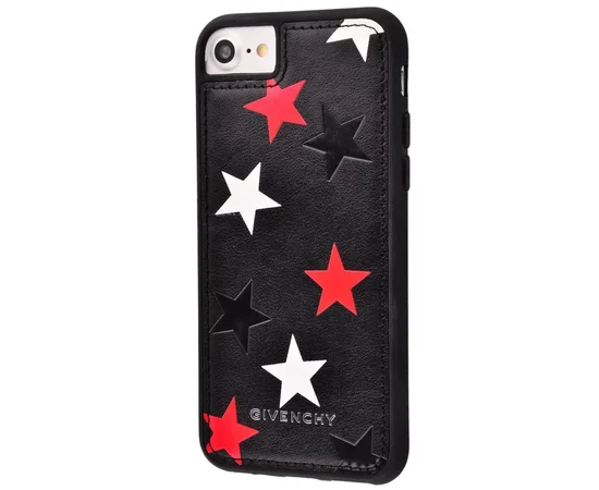 TPU+Leather Givenchy Stars для Apple iPhone 7 / 8 red stars