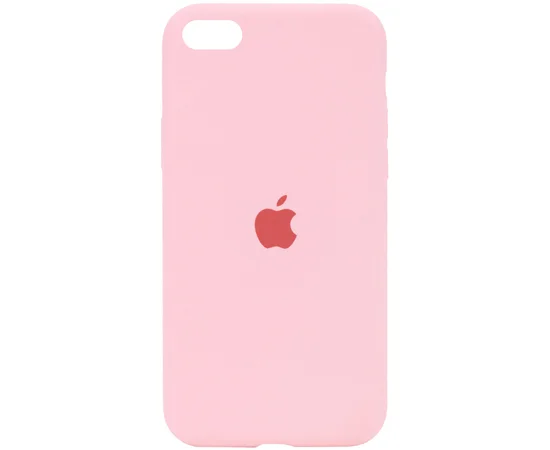 Чехол Silicone Case Full Protective (AA) для Apple iPhone SE (2020) Розовый / Peach
