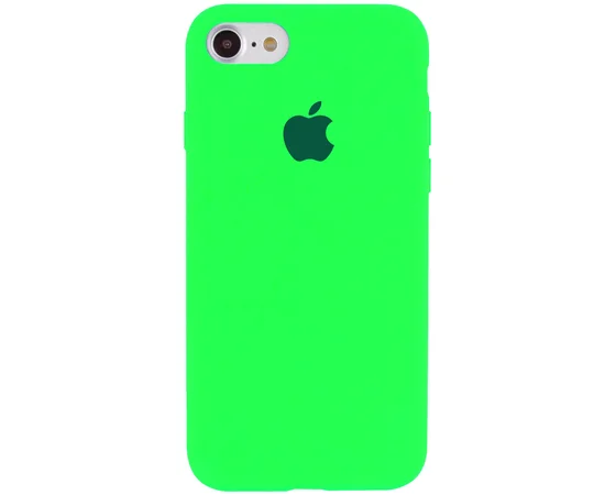 Чехол Silicone Case Full Protective (AA) для Apple iPhone 7 / 8 / SE (2020) (4.7") Зеленый / Neon green
