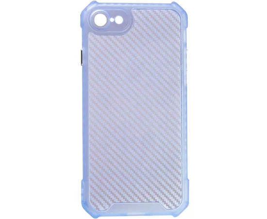 Чехол TPU Ease Carbon color series для Apple iPhone 7 / 8 / SE (2020) (4.7") Синий / Прозрачный