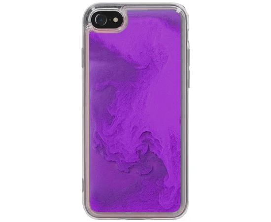 Неоновый чехол Neon Sand glow in the dark для Apple iPhone 7 / 8 (4.7") Темно-фиолетовый