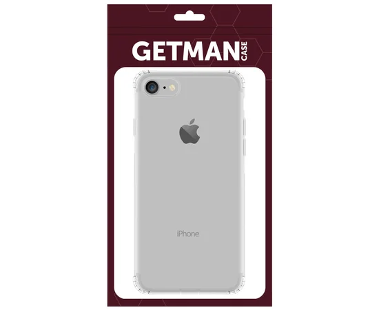 TPU чехол GETMAN Transparent 1,0 mm для Apple iPhone SE (2020) / 7 / 8 Бесцветный (прозрачный)