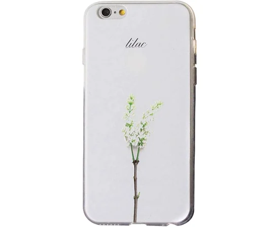 TPU чехол Flowers (soft touch white) для Apple iPhone 7 / 8 (4.7") Сирень
