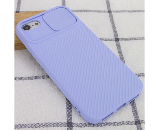 Чохол Camshield Square TPU зі шторкою для камери для Apple iPhone 7/8 / SE (2020) (4.7 ") Блакитний