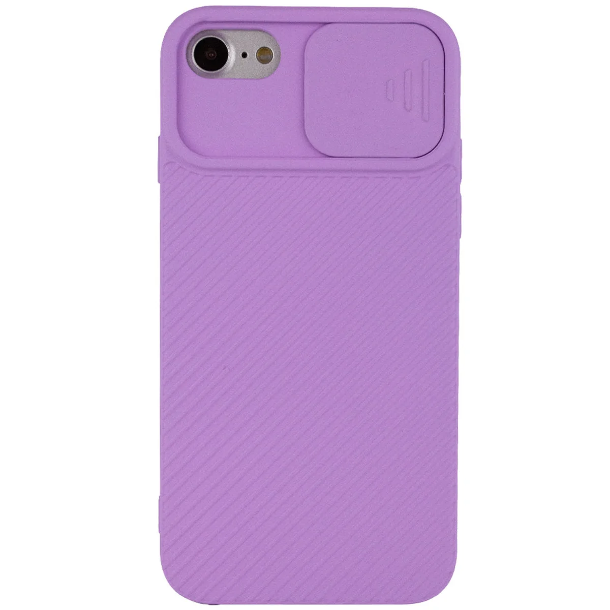 Чехол Camshield Square TPU со шторкой для камеры для Apple iPhone 7 / 8 / SE (2020) (4.7") Сиреневый