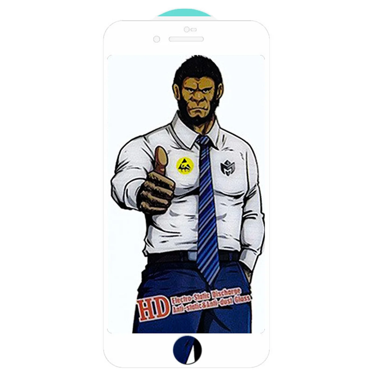 Защитное стекло 5D Anti-static Pro (full glue) (тех.пак) для Apple iPhone 7 / 8 / SE (2020) (4.7") Белый