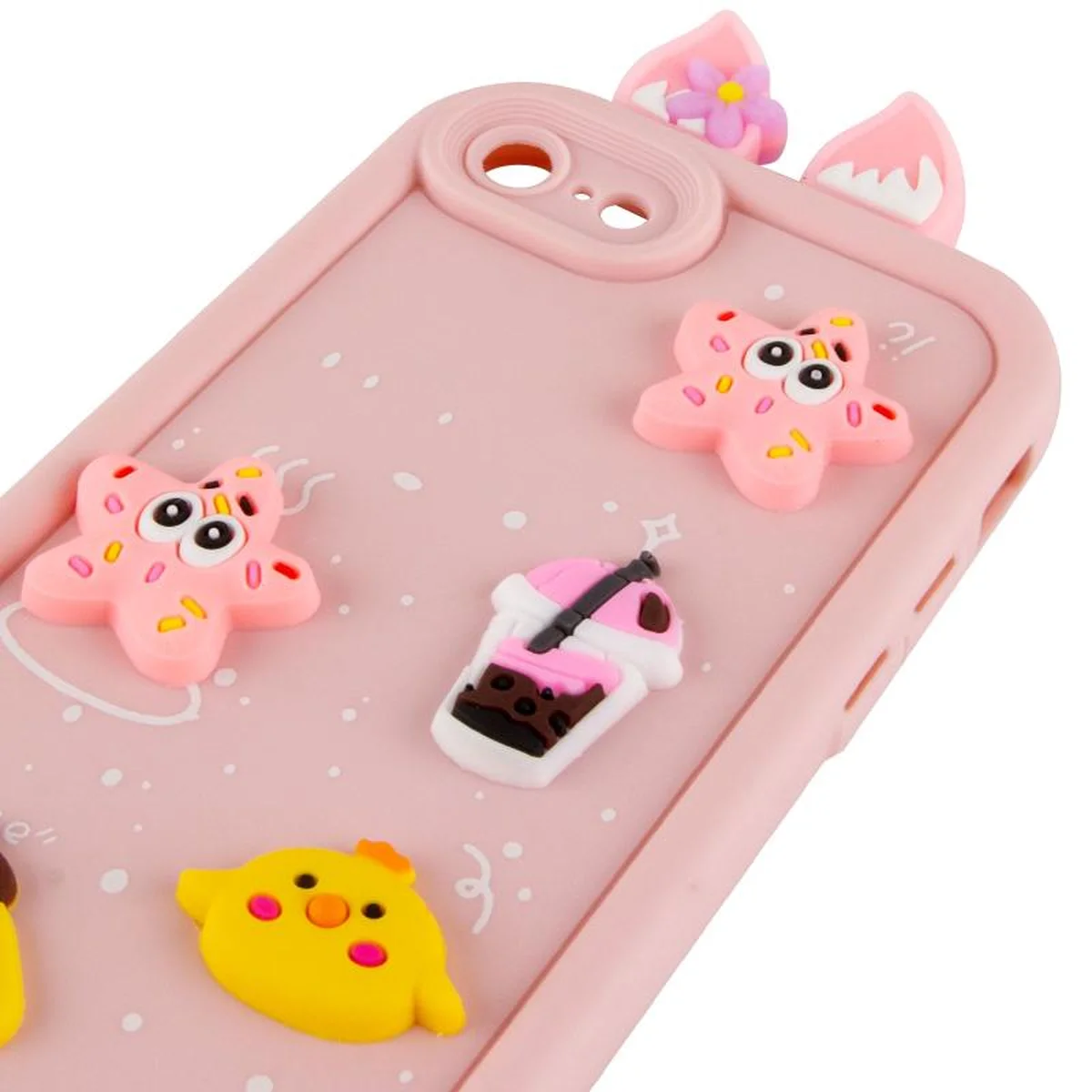 Чохол TPU Toys Case with Ears для Apple iPhone 7 / 8 / SE (2020) / SE (2022) (4.7") Light Pink