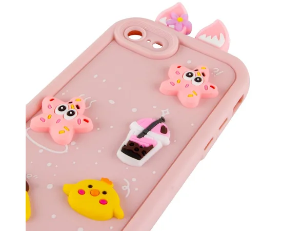 Чехол TPU Toys Case with Ears для Apple iPhone 7 / 8 / SE (2020) / SE (2022) (4.7") Light Pink