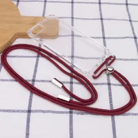 Чехол TPU Crossbody Transparent для Apple iPhone 7 / 8 / SE (2020)(4.7") Красно-Коричневый