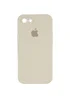 Чехол Silicone Case Square Full Camera Protective (AA) для Apple iPhone 7 / 8 / SE (2020) (4.7") Бежевый / Antigue White
