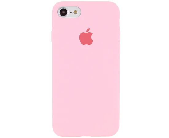 Чехол Silicone Case Full Protective (AA) для Apple iPhone 7 / 8 (4.7") Розовый / Light pink