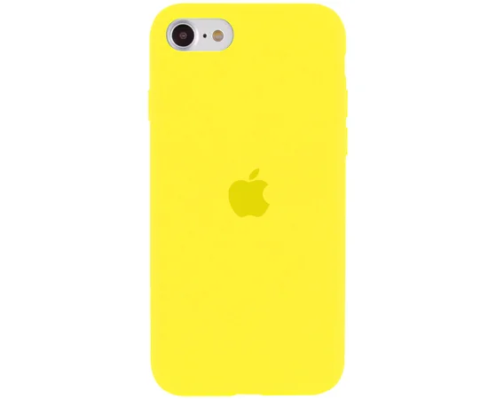 Чехол Silicone Case Full Protective (AA) для Apple iPhone SE (2020) Желтый / Neon Yellow