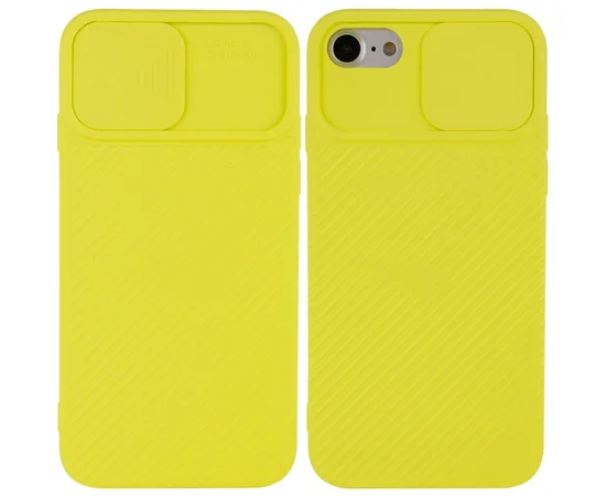 Чехол Camshield Square TPU со шторкой для камеры для Apple iPhone 7 / 8 / SE (2020) (4.7") Желтый