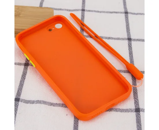 Чехол TPU Square Full Camera для Apple iPhone 7 / 8 / SE (2020) (4.7") Оранжевый