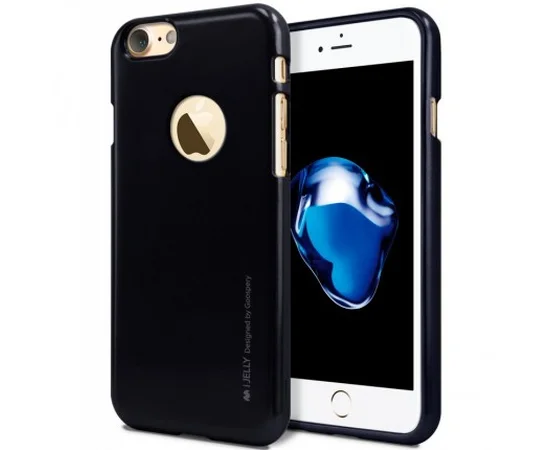 TPU чехол Mercury iJelly Metal series для Apple iPhone 7 / 8 (4.7") Черный